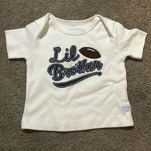 RuggedButts 6-12m Lil Brother Football Tee